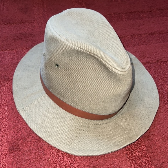 Canvas Fedora Hat by Schuman Sullivan of New Haven Sz M - Picture 2 of 7